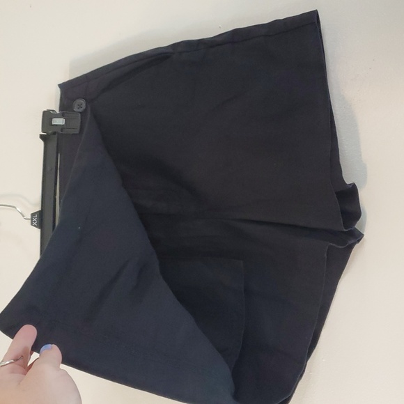 EVEREVE Layla Stretch Linen Skort Size 27 Black Preppy Minimalist Closet Staple - Picture 5 of 14